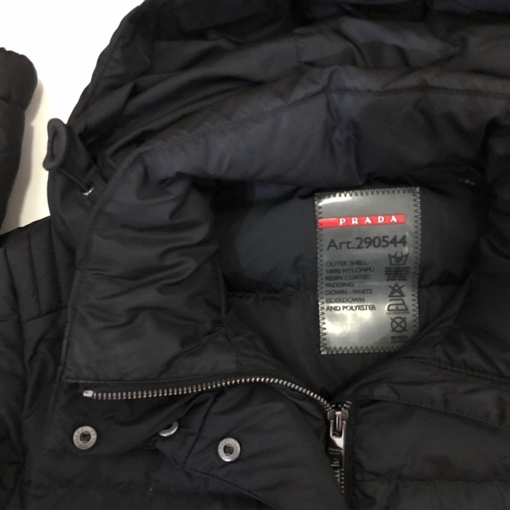 Prada logo black down jacket - Picture 9 of 12